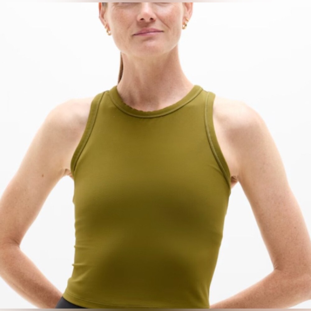 Athleta Transcend Crop Tank Picoline Green Size Large